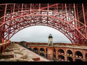 Under the Golden Gate from Fort Point